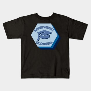 Achievement Unlocked: Graduation - Graduation Celebration Design Kids T-Shirt